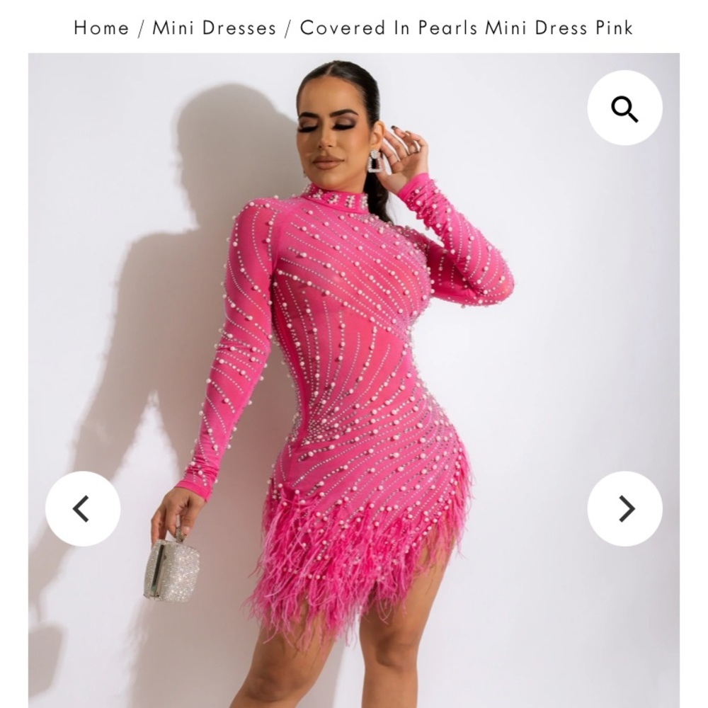 COPY - Pink pearl mini dress